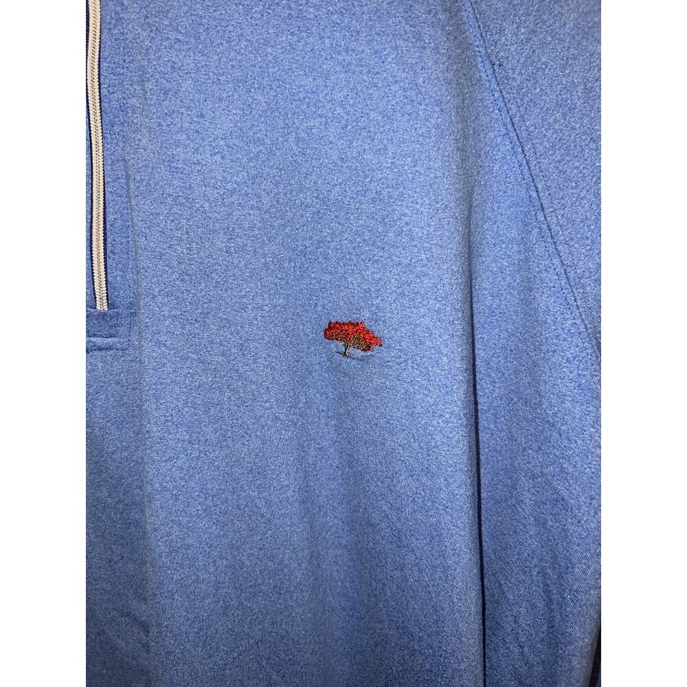 Holderness & Bourne Pullover 1/4 Zip XL Blue Performance Golf Preppy LOGO